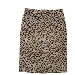 J. Crew No. 2 Leopard Print Pencil Skirt Size 4